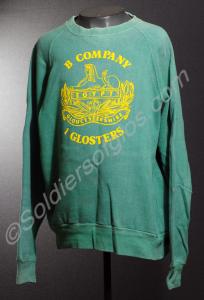 Regimental green sweatshirt with 'B' Company, 1 Gl