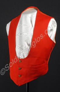 Two scarlet waistcoats.