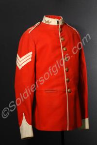 Scarlet tunic with white facing, collar badges, wh