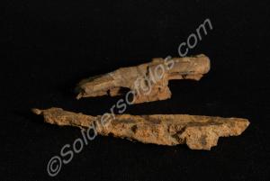 Two fragments of shell found in trench during Seco