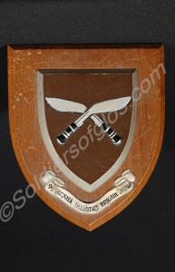 Wooden shield with Regimental plaque '99 Gurkha In