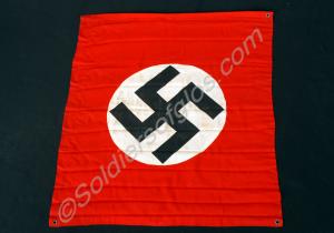 Nazi wall flag with swastika on one side. 28 inche