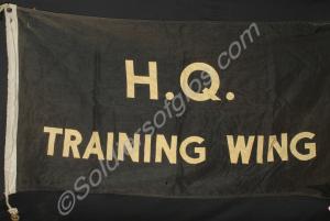 Old Regimental flag of the H.Q. Training Wing. Bla