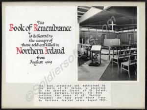 Framed photograph of the Book of Remembrance in th