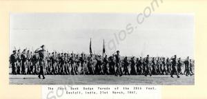 Framed photograph of the last Back Badge Day Parad