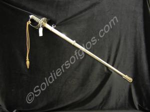 Infantry officer's sword. With steel hilt, black g