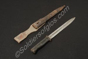 German K98 bayonet and scabbard with frog. Made by