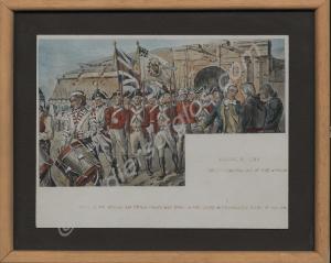 Photograph of painting of the 61st Regiment marchi
