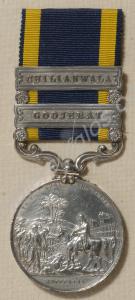 Punjab Medal with clasps for Goojerat and Chilianw