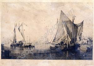 View of Venice. Print by Felix Ziem. 1821-1911.