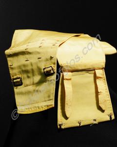 Primose cummerbund. Belonged to Colonel A.H. Knigh