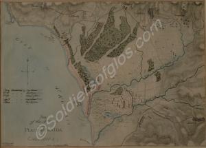Hand-coloured lithographic map - "Plan of Action o
