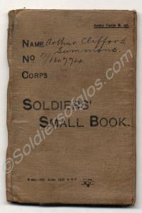 Soldiers' Small Book.14774 Private Arthur Clifford