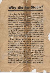 German propaganda leaflet aimed at dissuading Brit