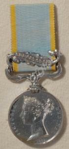Crimean Medal with clasp for Sebastopol. Awarded t