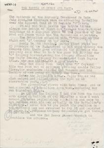 A letter describing the Battle of Burnt Out Farm.