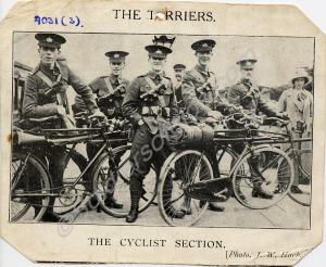 A newpaper cutting showing a Cyclist Section of a