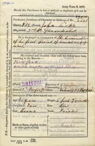 Army Form B. 2077 Character of Discharge. 2521 Pri