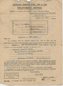 N.S.A. 1939-41 Enlistment Notice (N.S.12A) 6).  14