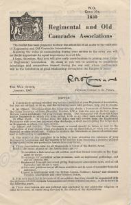 Regimental and Old Comrades Associations guide.  1