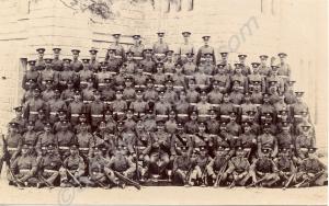 Soldiers with trophies. 2nd Battalion, The Glouces