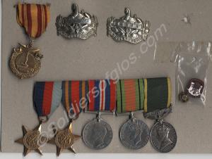 Group of five medals; 1939-1945 Star, Burma Star,