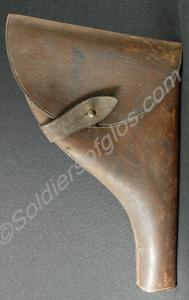 Leather holster with flaps used with officer's mar