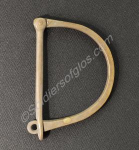 'D' clamp brass used on kit bag. Property of Lieu