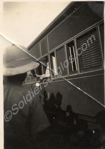 Lieutenant-Colonel A.F. Chapman leaving 1st Battal