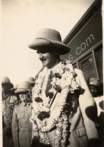 Lieutenant-Colonel A.F. Chapman leaving 1st Battal