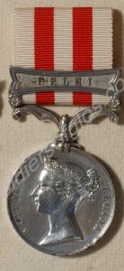 Indian Mutiny Medal with clasp for Delhi. Awarded