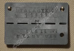 P.O.W. identity tag from Stalag XXA. Belonged to 5