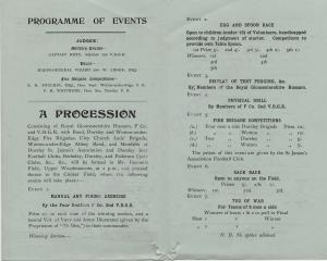 Programme for Military Tournament at Dursley (insi