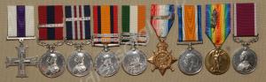 Group of nine medals; Military Cross, Distinguishe