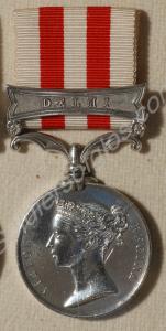 Indian Mutiny Medal with clasp for Delhi. Awarded
