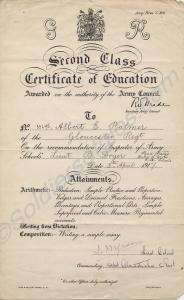 Second Class Certificate of Education awarded to 3