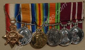 Group of six medals;  1914-15 Star, British War Me