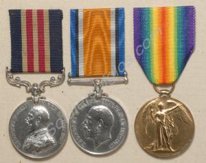Group of three medals; Military Medal, British War