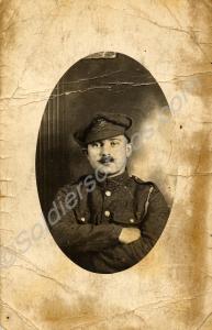 Unidentified soldier. Reverse reads  - "Saint Riqu