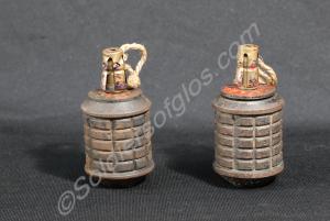 Two Japanese hand grenades used in Burma.  1942-19