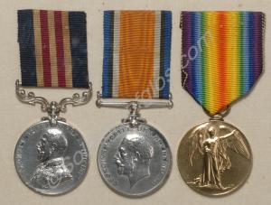 Group of three medals; Military Medal, British War