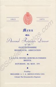 Menu card from an Anniversary Dinner celebrated by
