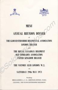 Menu card from an Anniversary Dinner celebrated by
