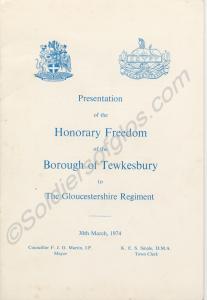 Programme for the Presentation of the Honorary Fre