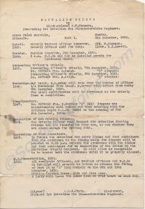 Battalion Orders. 1st Battalion, The Gloucestershi