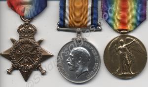 Group of three medals; 1914 Star, British War Meda