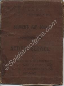 Soldier's Pay Book belonging 36206 Private Henry A