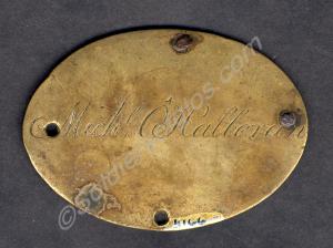 Brass oval shoulder belt plate) inscribed with 28