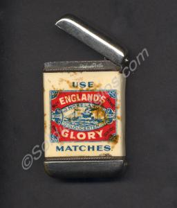 Metal match box from Morelands Match Factory 'Engl