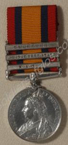 Queen's South Africa medal with clasps for Natal,